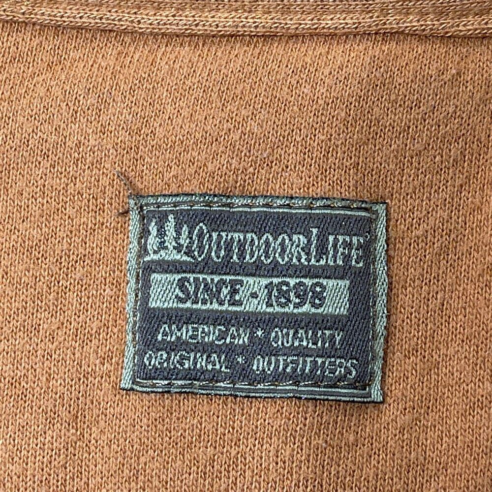 Outdoor Life 1/4 Zip Pullover Mens L Brown Minimalist Cozy Quiet Luxury Classic - Picture 7 of 15